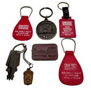 Vintage Advertising Keychain Lot Real Estate California Mart Jewelry Promo Fobs